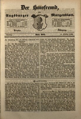 Der Hausfreund Dienstag 13. Oktober 1846