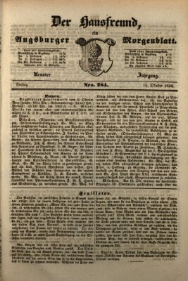 Der Hausfreund Freitag 16. Oktober 1846