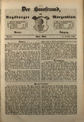 Der Hausfreund Montag 19. Oktober 1846