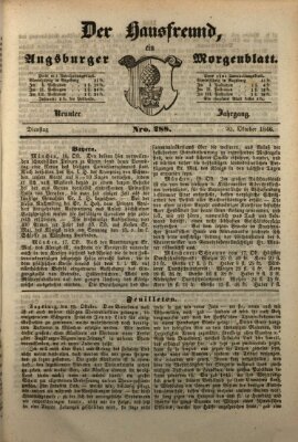 Der Hausfreund Dienstag 20. Oktober 1846