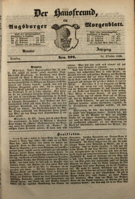 Der Hausfreund Samstag 24. Oktober 1846