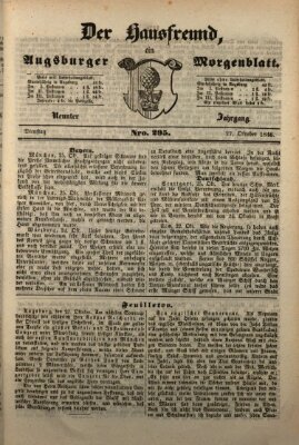 Der Hausfreund Dienstag 27. Oktober 1846