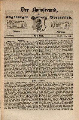 Der Hausfreund Donnerstag 12. November 1846