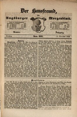 Der Hausfreund Dienstag 17. November 1846