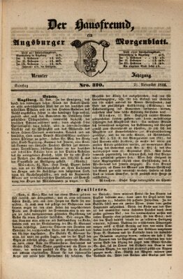 Der Hausfreund Samstag 21. November 1846