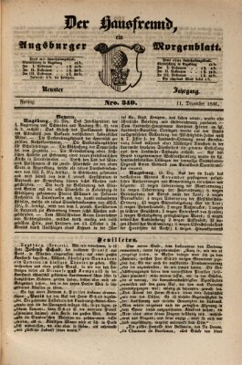 Der Hausfreund Freitag 11. Dezember 1846