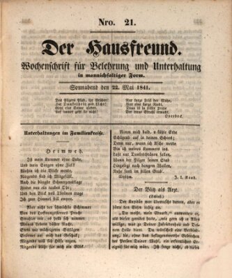 Der Hausfreund Samstag 22. Mai 1841