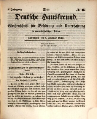 Der deutsche Hausfreund (Der Hausfreund) Samstag 5. Februar 1842