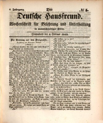 Der deutsche Hausfreund (Der Hausfreund) Samstag 4. Februar 1843