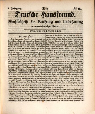 Der deutsche Hausfreund (Der Hausfreund) Samstag 4. März 1843