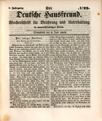 Der deutsche Hausfreund (Der Hausfreund) Samstag 3. Juni 1843