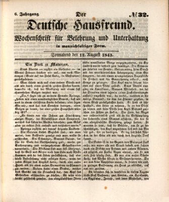 Der deutsche Hausfreund (Der Hausfreund) Samstag 12. August 1843