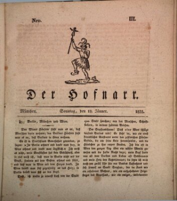 Der Hofnarr Sonntag 18. Januar 1835