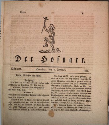 Der Hofnarr Sonntag 1. Februar 1835