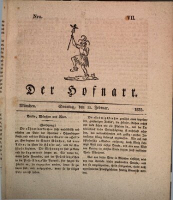 Der Hofnarr Sonntag 15. Februar 1835