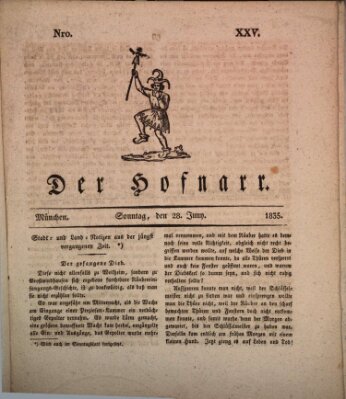 Der Hofnarr Sonntag 28. Juni 1835