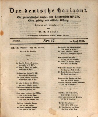 Der deutsche Horizont Dienstag 30. August 1831