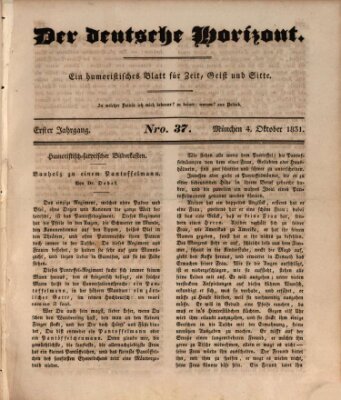 Der deutsche Horizont Dienstag 4. Oktober 1831