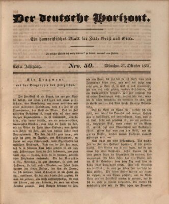 Der deutsche Horizont Donnerstag 27. Oktober 1831