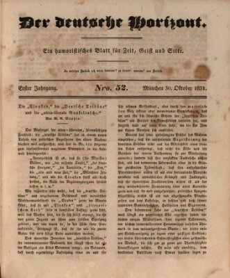 Der deutsche Horizont Sonntag 30. Oktober 1831