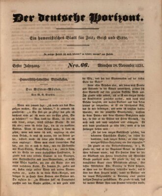 Der deutsche Horizont Donnerstag 24. November 1831