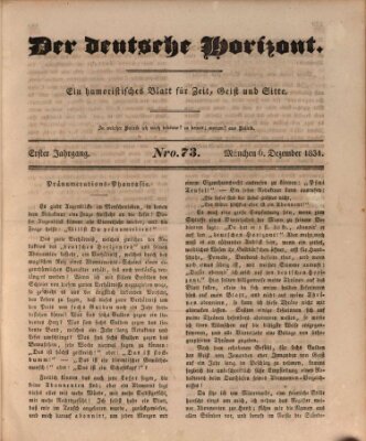 Der deutsche Horizont Dienstag 6. Dezember 1831