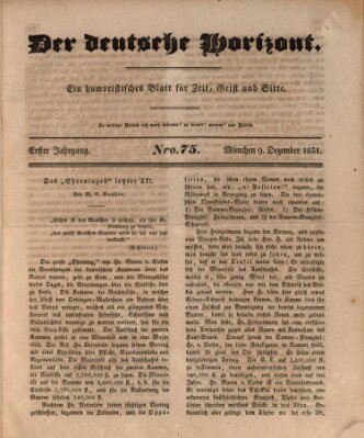 Der deutsche Horizont Freitag 9. Dezember 1831