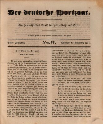 Der deutsche Horizont Dienstag 13. Dezember 1831