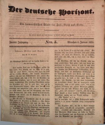 Der deutsche Horizont Sonntag 8. Januar 1832