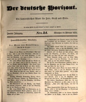 Der deutsche Horizont Freitag 10. Februar 1832