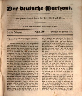 Der deutsche Horizont Freitag 17. Februar 1832
