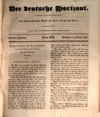 Der deutsche Horizont Dienstag 21. Februar 1832