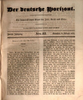 Der deutsche Horizont Freitag 24. Februar 1832