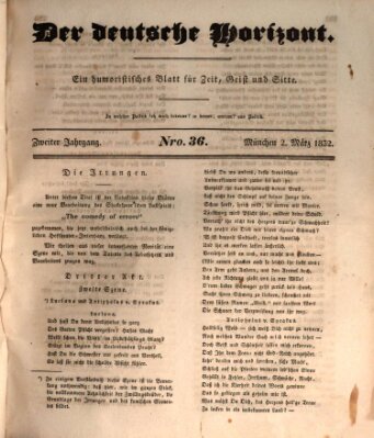 Der deutsche Horizont Freitag 2. März 1832