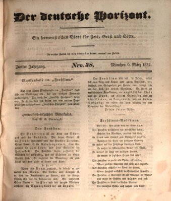 Der deutsche Horizont Dienstag 6. März 1832