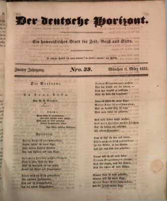 Der deutsche Horizont Donnerstag 8. März 1832