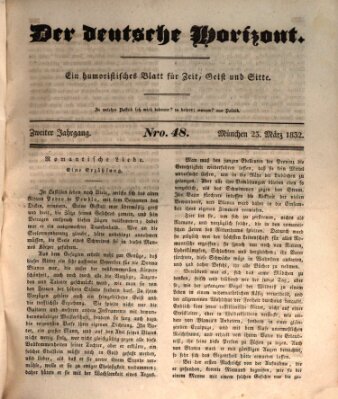 Der deutsche Horizont Freitag 23. März 1832