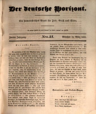 Der deutsche Horizont Donnerstag 29. März 1832