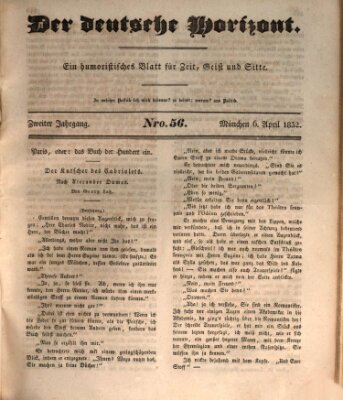 Der deutsche Horizont Freitag 6. April 1832