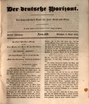 Der deutsche Horizont Donnerstag 12. April 1832