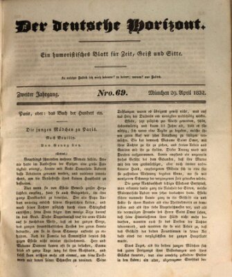 Der deutsche Horizont Sonntag 29. April 1832