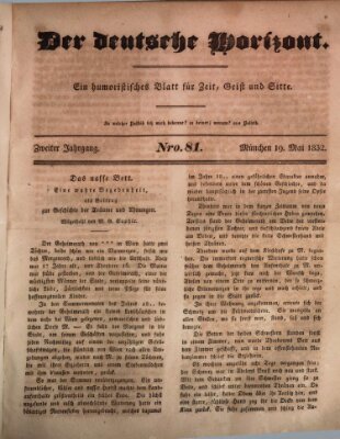 Der deutsche Horizont Samstag 19. Mai 1832