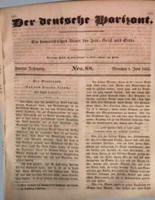 Der deutsche Horizont Freitag 1. Juni 1832