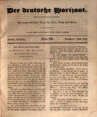 Der deutsche Horizont Sonntag 3. Juni 1832