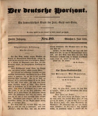 Der deutsche Horizont Dienstag 5. Juni 1832