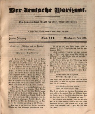 Der deutsche Horizont Donnerstag 12. Juli 1832