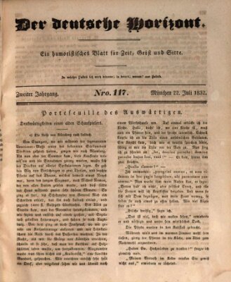 Der deutsche Horizont Sonntag 22. Juli 1832