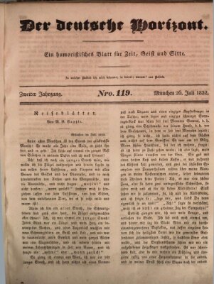 Der deutsche Horizont Donnerstag 26. Juli 1832