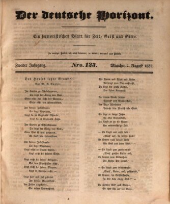 Der deutsche Horizont Donnerstag 2. August 1832