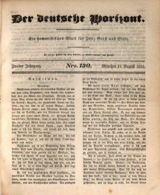 Der deutsche Horizont Dienstag 14. August 1832